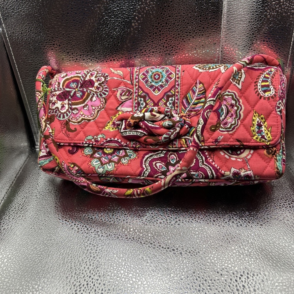 Vera Bradley Clutch Purse Shoulder Bag Knot Just A Clutch, Call Me Coral, NWT